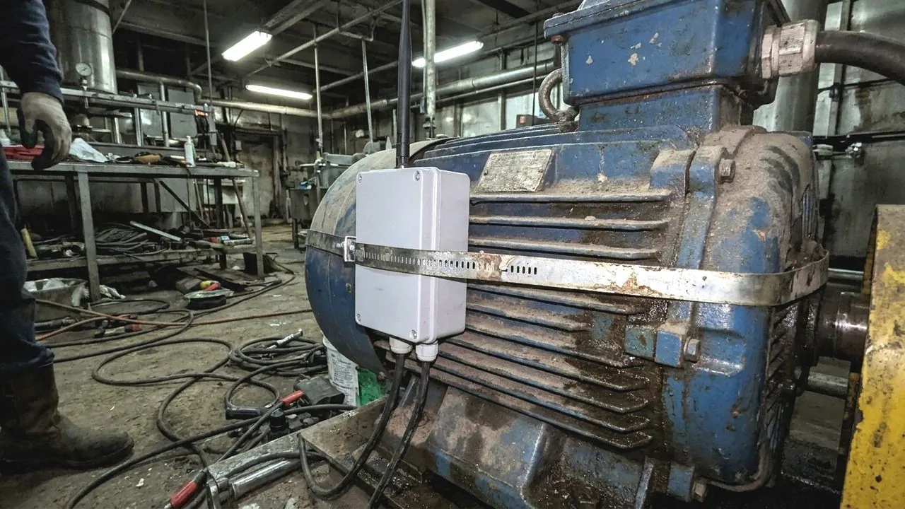 Crushed mineral ore and processing equipment.